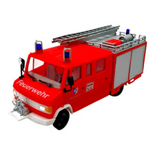 Herpa 297301 Mercedes-Benz MB T2 LF8/6 Freiwi.Feuerwehr mit Frontpumpe H0 Modell