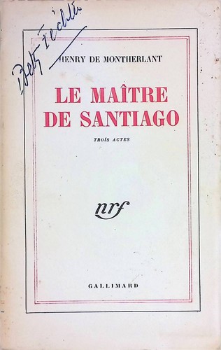 Maitre santiago trois - le, de