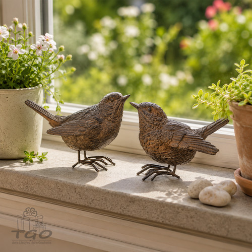 Gartendeko vogel spatz - gartendeko,