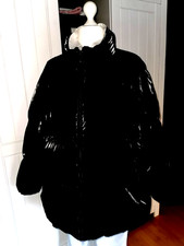 *Tommy Hilfiger* Curve Puffer Jacke schwarz Gr. 54 Echtdaune Lackoptik WARM