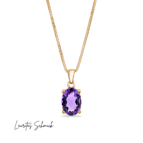 Amethyst anhänger 585 gold - anhänger,