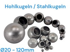 Kugel Metall Stahlkugel Eisenkugel Hohlkugel Ø 20 bis 120mm mit Loch Zaunkugel