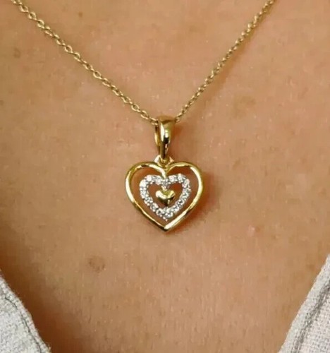 Silber herz anhänger 14k - silber,