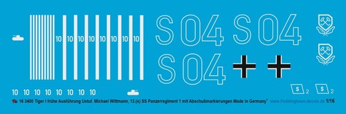 Peddinghaus decals 3400 - 1/16,