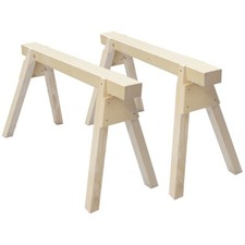 Reidl Holzböcke Paar Massivholz 120 cm x 52 cm x 70 cm