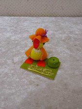 DDR Kunstblume Sebnitz Osterdeko Küken Vintage um 1970 Frohes Fest