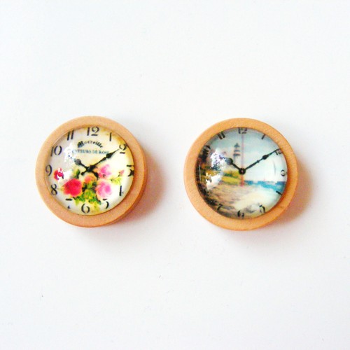 Puppenhaus wanduhr holz - puppenhaus, /