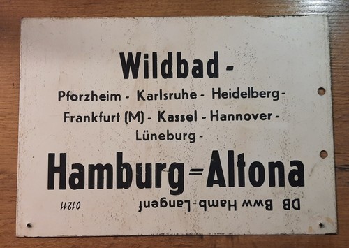 Zuglaufschild hamburg altona - zuglaufschild,
