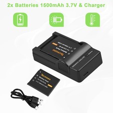 2Pcs NP-60 NP60 Akkus+Ladegerät für Casio EX-S10 S12 FS10 Z20 Z21 Z22 Z25 Z80 Z8