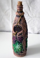 Keramik Wein-Flasche braun 29