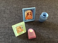 Barbie Vintage,,2 Barbie Bilderrahmen/Vase und Kaminuhr“ 80 er Jahre