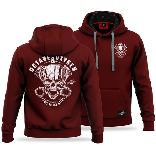 Stylischer hoodie mit skull - stylischer,
