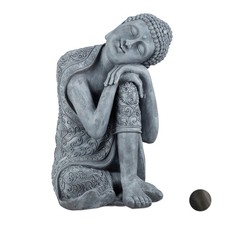 Buddha figur Fengshui Dekofigur Garten Skulptur 9,5 kg Polyresin Buddha Statue