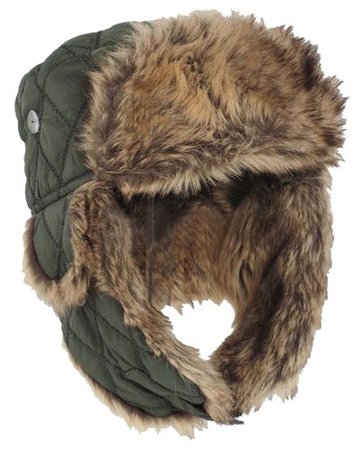 Wintermütze kunstpelz oliv - m.kunstpelz,