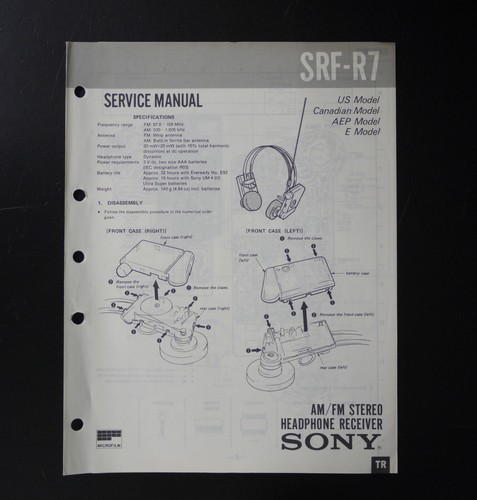 Original sony srf - srf-r7, headphone
