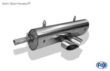 Fox Sportauspuff mittig Porsche Boxster Typ 986 2.5 2x115x85 oval