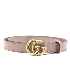 Gucci Dusty Pink Marmont GG Gold Buckle Leather Belt Taille 85cm Damen Gürtel