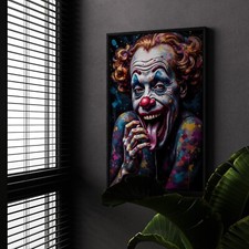 Wandbild bunt clown joker - ✅, clown-joker
