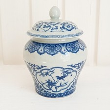 Teedose China Blau Weiß Retro