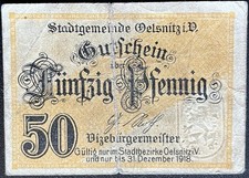 50 Pfennig  Oelsnitz 1918