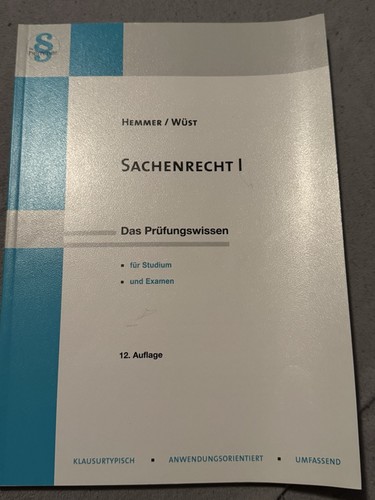 Sachenrecht skript hemmer - -,
