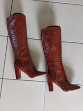 Marciano Guess Damen Stiefel Print In Kroko-Optik Braun Größe 37 Neu