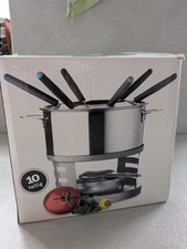Fondue-Set Domestic by Mäser mit Brenner Fondueset Edelstahl 10-tlg/ 6 Pers. 