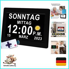 7” elektronischer Tag Datum Wecker Große Uhr für Senioren ohne Fernbedienung DHL