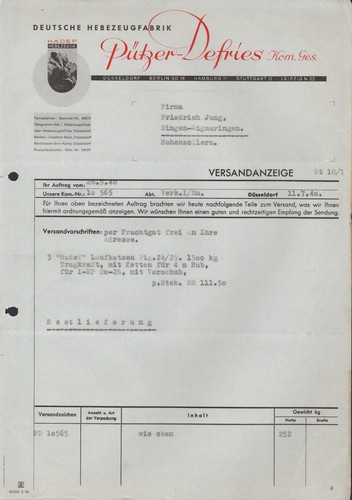 Düsseldorf brief 1940 - dÜsseldorf,,
