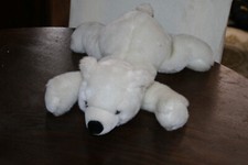 Eisbär liegend , Plüschtier 32 cm