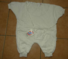 Thermo-Strampler weiss Stummer Creation Gr. 62 Tauf-Anzug Kätzchen Taufstrampler
