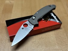Spyderco C101GPCW2 Manix 2, CRU-WEAR, Smooth Black G10, KnifeCenter Exclusive
