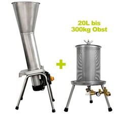 SET Angebot: Edelstahl Obstmuser OME 700 + Hydropresse 20 Liter Hausmosterei