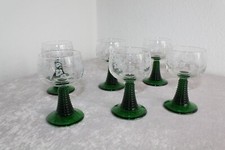 6 Weingläser Weißwein klein Luminarc France 0,1 cl Elsass Alsace Grün Riesling
