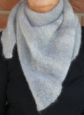 Dreieckstuch - Schultertuch handgestrickt - Lana Grossa Silkhair - Mohair/Seide