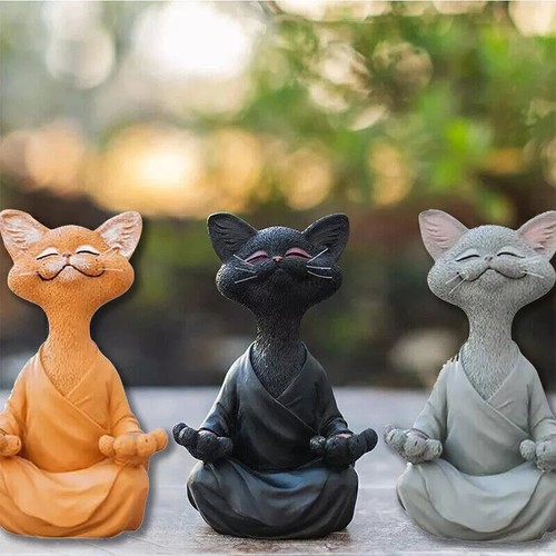 Buddha skurrile katze figur - buddha,