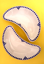 2 Grätenschalen,blaues