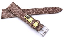18mm /14 flach Louisiana ALLIGATOR passend Cartier Omega Germany Safari shiny
