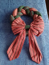 Stoff Türkranz  - in Rot Grün Gemustert  - 30cm Durchmesser