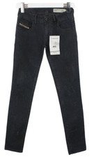 Diesel Grupee Super Schlank Niedrige Taille 0660T Saure Effekt Jeans Damen W24/