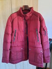 Herren Steppjacke Gr. 54 weinrot Kapuze Pelz Männer