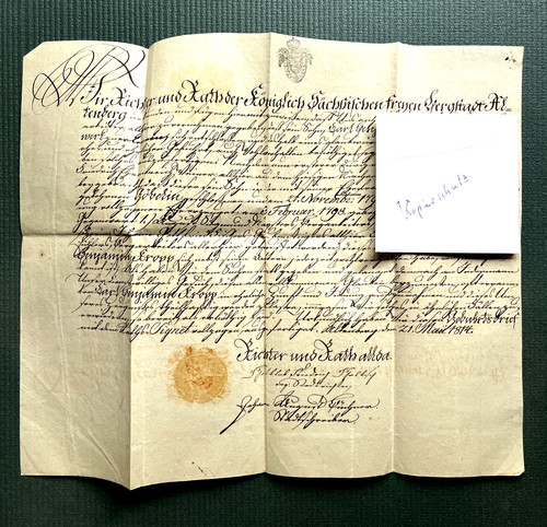 Historische urkunde von um - 🔥historische,