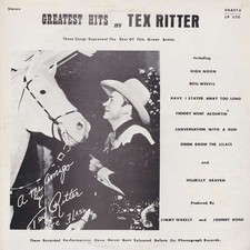 Tex Ritter - Greatest Hits By Tex Ritter Folk, Worl LP Comp Schallplatte 181064