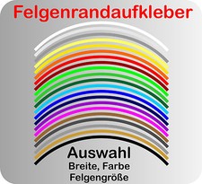 Felgenrand Aufkleber Auto Motorrad ,Felgenrandaufkleber, Felgenaufkleber Ringe