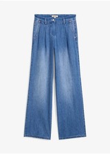Wide-Leg-Jeans Mid Waist Kurz