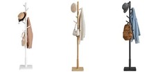 VASAGLE Garderobenständer Kleiderständer Massivholz Jackenständer Baumform