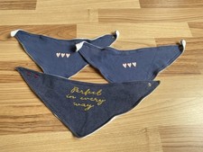 3 x Baby Spucktuch Lätzchen Tücher Blau