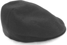 Schiebermütze - Flat Cap - schwarz - Gr. 56 - Wollmix - Gatsby - Peaky-Blinders