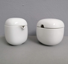 Zuckerdose & Milchkännchen - Rosenthal Suomi weiß - Design von Timo Sarpaneva