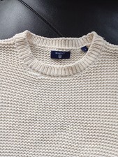 Gant Herren Gestrickter Rundhals Pullover Größe L Wie Neu !
